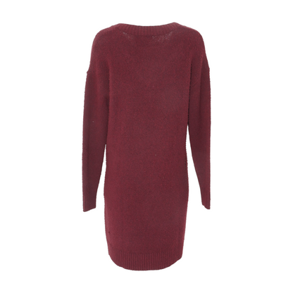 Maroon Midi Dress