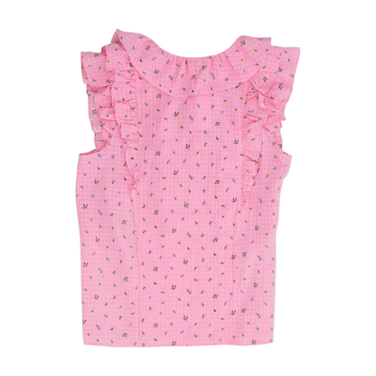 Pink Floral Blouse