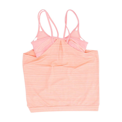 Coral Striped Active Tank T-Shirt