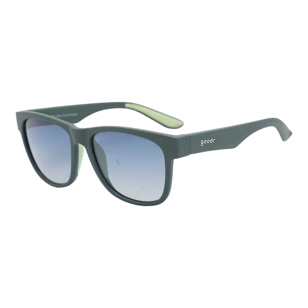 Goodr Green Mint Julep Electroshocks Square Sunglasses – Image 1