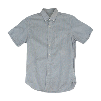 Blue Striped Short Sleeve Button Down