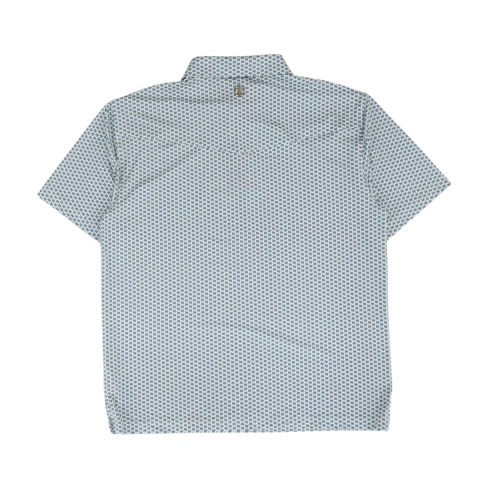 Beige Print Short Sleeve Polo