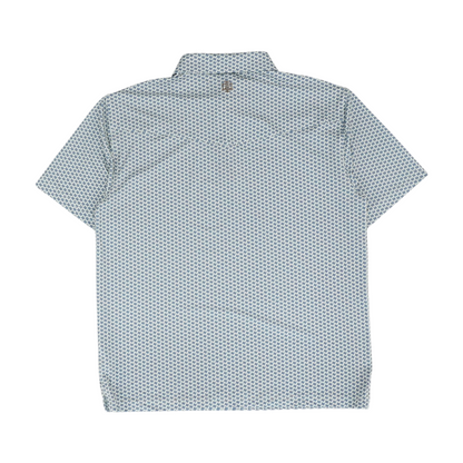 Beige Print Short Sleeve Polo