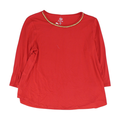 Red Petite Blouse