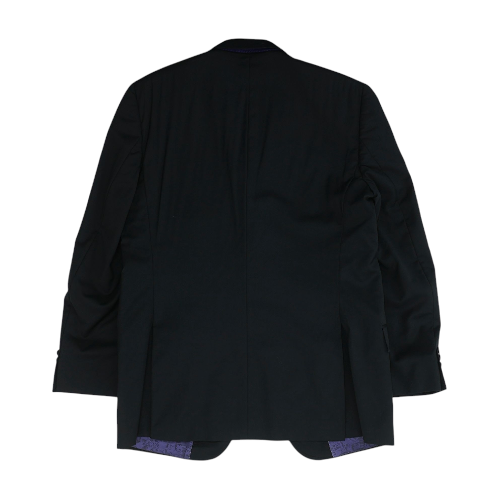 Black Long Solid Sport Coat