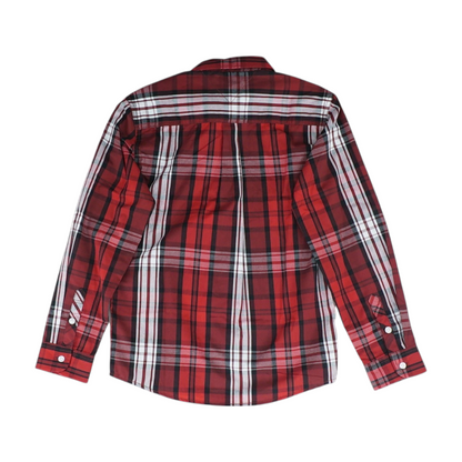 Red Plaid Long Sleeve Button Down