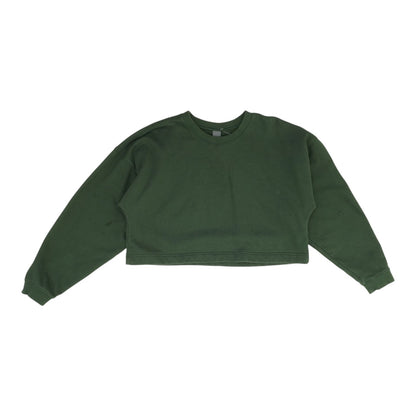 Green Solid Sweatshirt Pullover