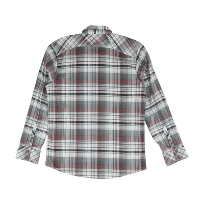 Gray Plaid Long Sleeve Button Down