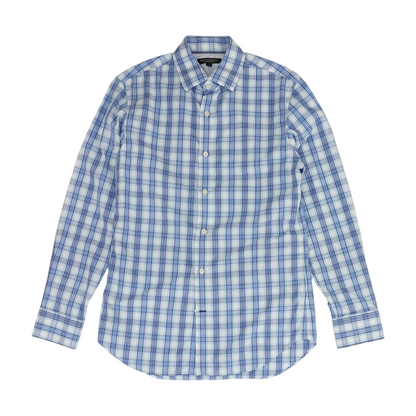 Blue Plaid Long Sleeve Button Down