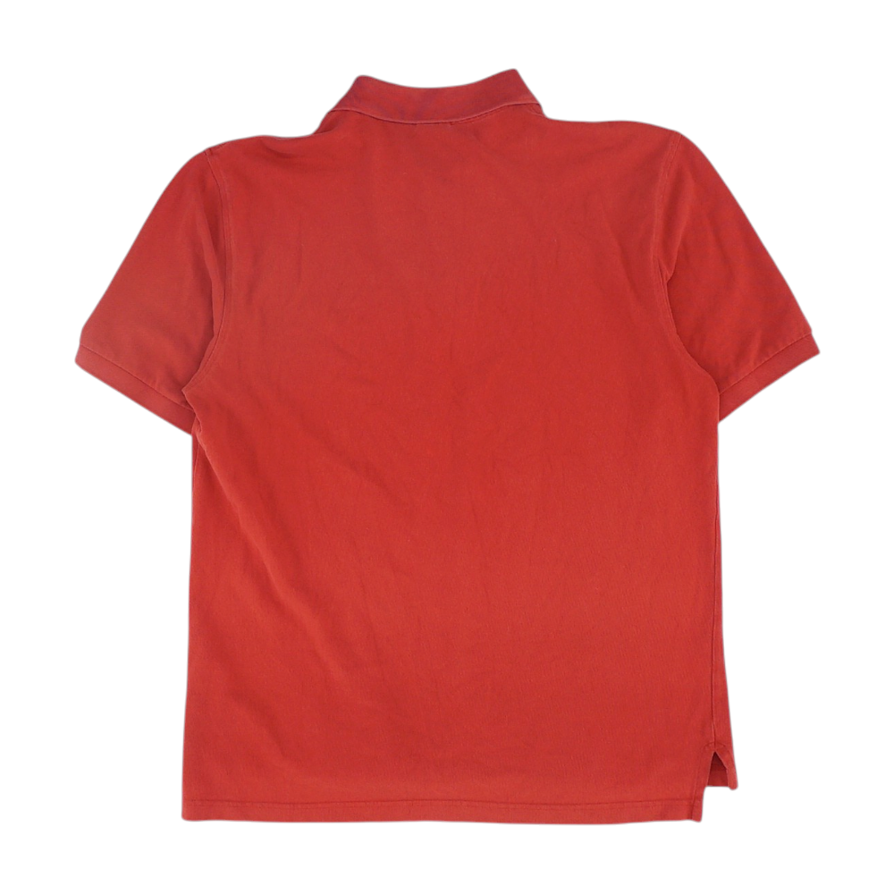 Red Solid Short Sleeve Polo