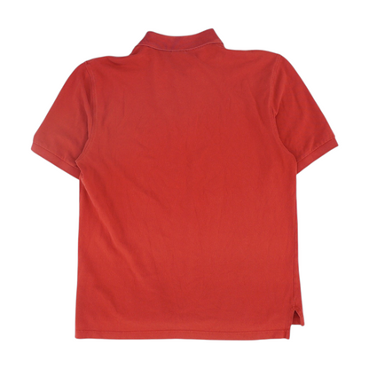 Red Solid Short Sleeve Polo