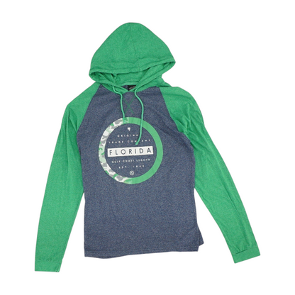 Blue Graphic Hoodie Pullover