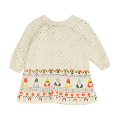 Beige Print Dress