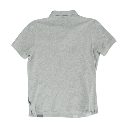 Gray Plaid Short Sleeve Polo