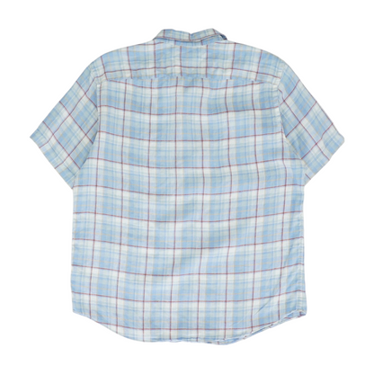 Blue Check Short Sleeve Button Down