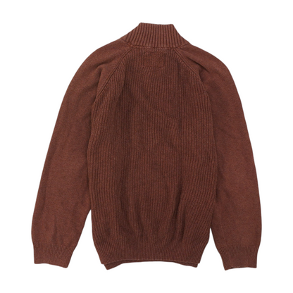 Burgundy Solid Pullover Sweater
