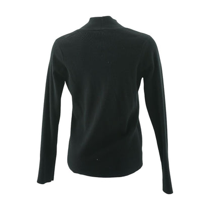 Black Solid Cardigan Sweater