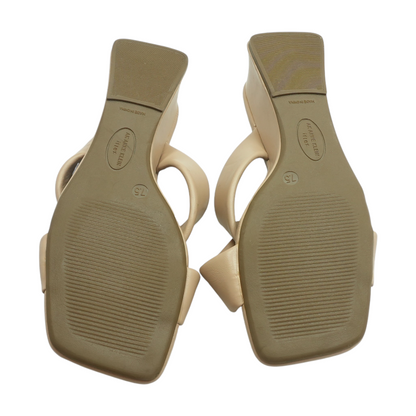 Nude Wedged Sandals