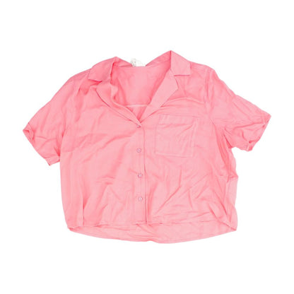 Pink Solid Blouse
