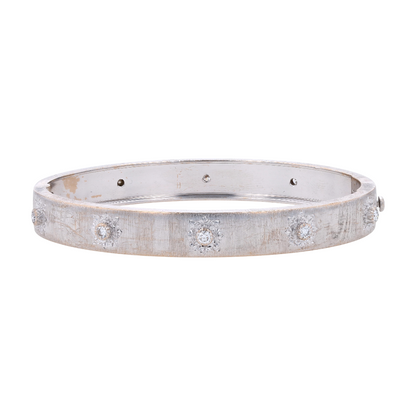 1/2 ctw 18K White Gold Diamond Bangle Bracelet