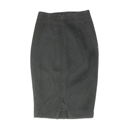 Black Geometric Midi Skirt