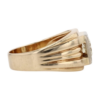 14K Two-Tone Gold Diamond Fashion Ring