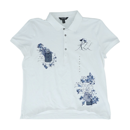 White Abstract Blouse
