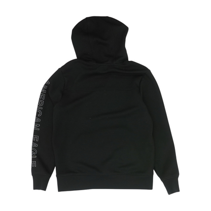 Black Solid Hoodie Pullover