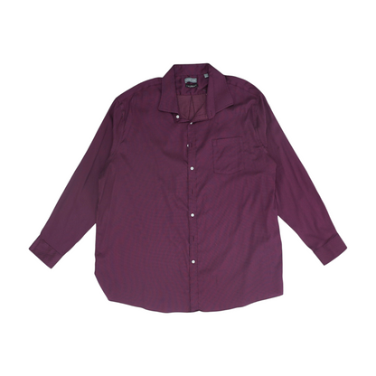 Burgundy Tall Solid Long Sleeve Button Down