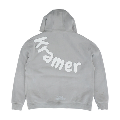 Gray Solid Hoodie Pullover