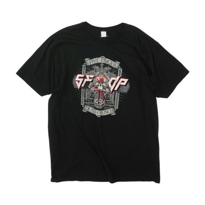 Vintage Black Solid T-Shirt
