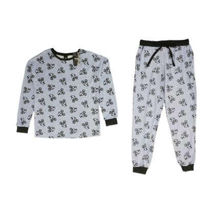 Blue Graphic Pajama Set