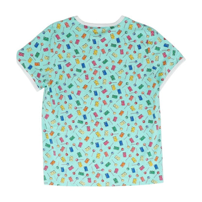 Turquoise Graphic Pajama Top