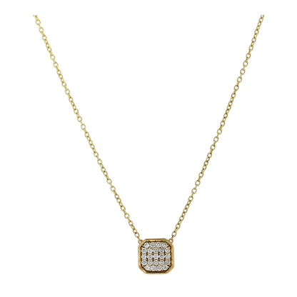 3/8 ctw 18K Yellow Gold Diamond Pendant Necklace
