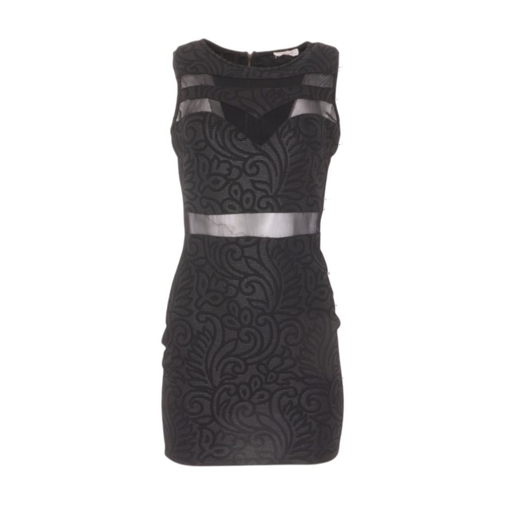 Black Print Mini Dress