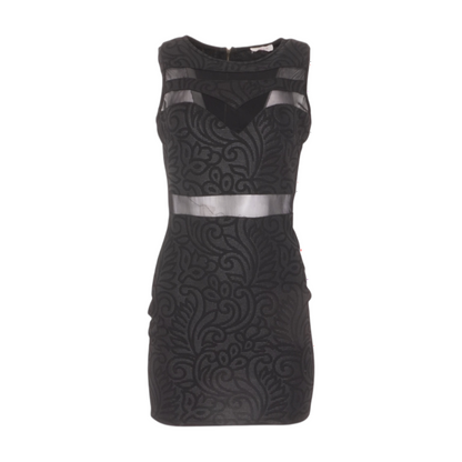 Black Print Mini Dress