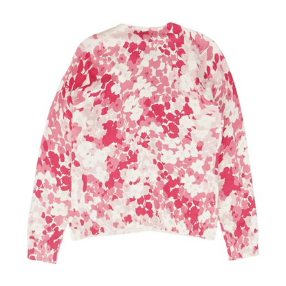 White Floral Cardigan Sweater