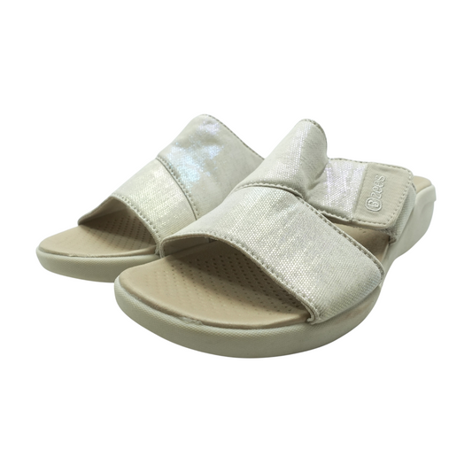 Beige Wedged Sandals