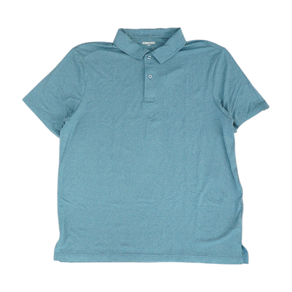 Blue Solid Short Sleeve Polo
