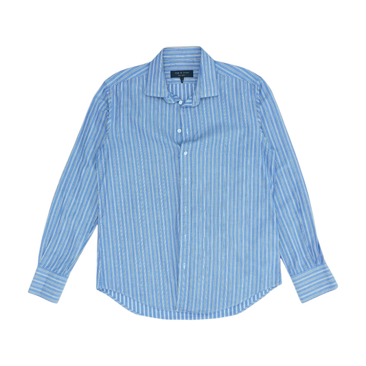 Blue Striped Long Sleeve Button Down
