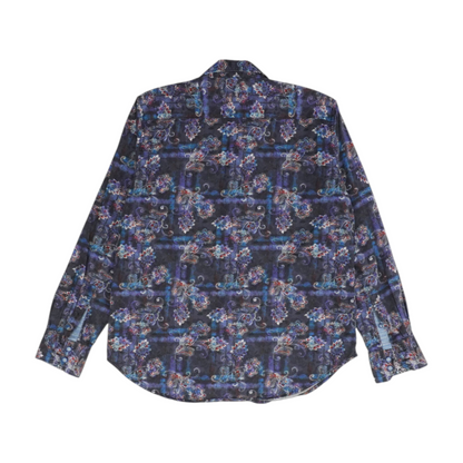 Purple Paisley Long Sleeve Button Down