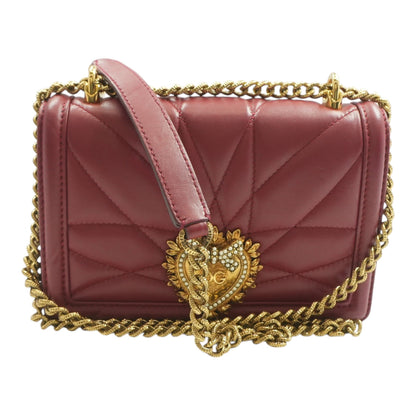 Red Small Devotion Bag in Quilted Nappa Leather