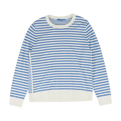 Blue Striped Pullover Sweater