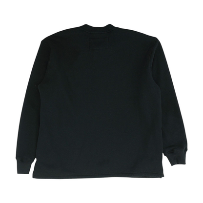 Black Solid Sweatshirt Pullover