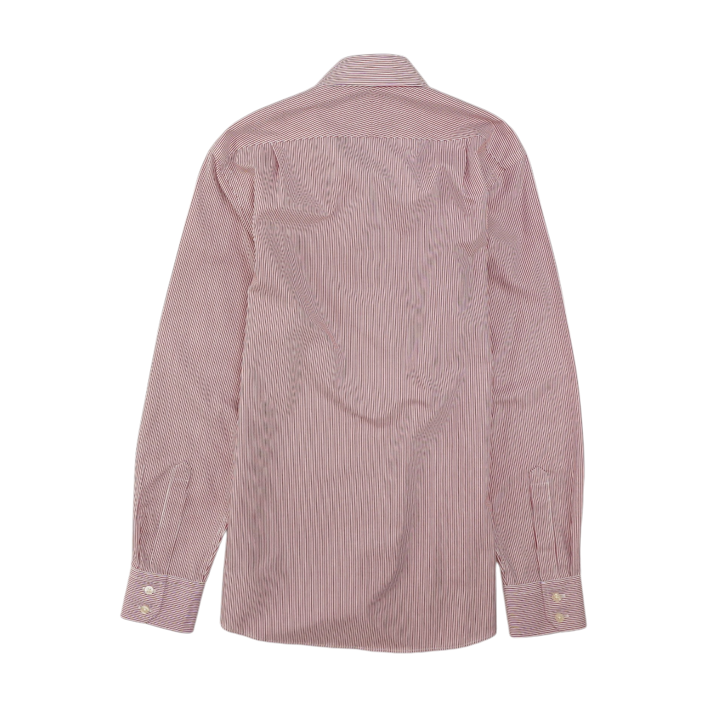 Red Striped Long Sleeve Button Down