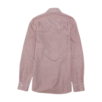Red Striped Long Sleeve Button Down