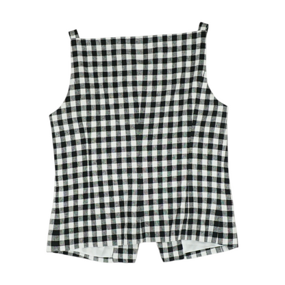 Black Check Button Down