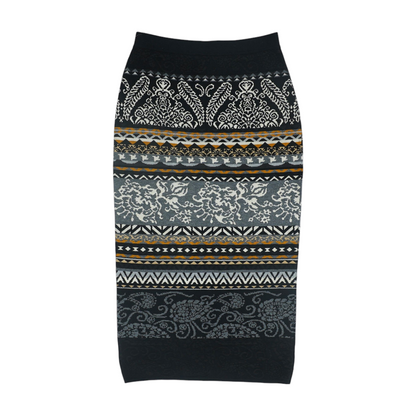 Black Print Maxi Skirt