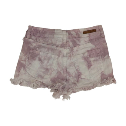 White Tie Dye Denim Shorts