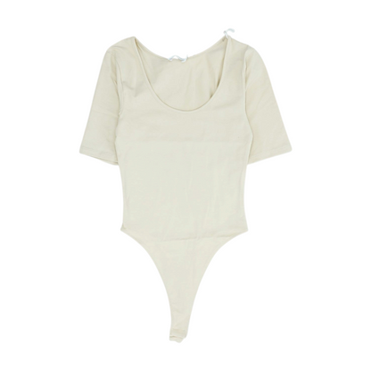 Beige Bodysuit Blouse